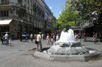 Fountain, Knez Mihajlova Street in Belgrade (Serbia)