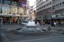 Fountain, Knez Mihajlova Street in Belgrade (Serbia)