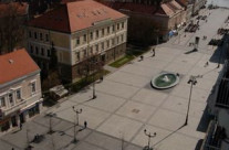 The pedestrian areas in Slavonski Brod (Croatia)