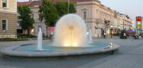 The pedestrian areas in Slavonski Brod (Croatia)