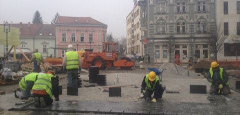 Freedom square in Zrenjanin (Serbia)