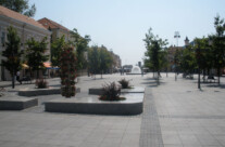 The pedestrian areas in Slavonski Brod (Croatia)